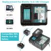 Rapid Charger Replacement Fit For Makita 14.4-18V Battery Bl1860 Bl1830 Bl1850 WithLcd Display Usb Port