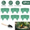 Planting Grow Rings 6Pcs 10In Adjustable For Outdoor Plants Interlocking Pp Plant Protection Rings With Hand Shovel Deep Watering Plant Guards