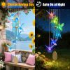 Solar Hummingbird Wind Chime With Aluminum Tubes 7 Color Changing Wind Chime For Outside Ip44 Waterproof Outdoor Garden Yard Decor