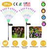 Solar Firefly Swaying Decorative Lights 2Pcs Ip65 Waterproof Landscape Pathway Stake Patio Yard Night Light