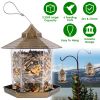 Hanging Outdoor Wild Bird Gazebo Feeder Large Capacity 6 Feeder Ports For Garden Patio Yard Park Weatherproof Easy To Refill