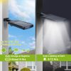 Solar Powered Outdoor Wall Lights 100Led Motion Sensor Lamp Ip65 Waterproof 3 Modes Sensor Light Remote Control For Street Front Door Deck Garden