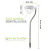 Outdoor Solar Diamond Led Lights 4Pcs 7-Color Changing Ip65 Waterproof Pathway Stake Decorative Lamp For Garden Patio Yard Walkway