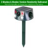 Ultrasonic Solar Animal Repeller Outdoor Mole Snake Squirrel Repellent Waterproof Bird Deer Dog Cat Deterrent With 3 Modes Motion Sensor Vibration Sta