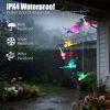 Solar Dragonfly Wind Chime 7 Color Changing Wind Chime For Outside Ipx4 Waterproof Outdoor Garden Yard Decor