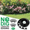 60Ft Non-Digging Plastic Garden Edging Kit Plastic Garden Border With 54 Spikes 2In Tall Border Edging For Garden Lawn Yard Flower Beds