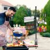 Griddle Caddy Paper Towel Holder Hook Baskets Bbq Accessories Storage Rack Vertical Standing Bbq Organizer Grill Utensil Storage
