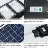 Solar Street Path Light Outdoor 180Leds Radar Sensor Remote Control Wireless Lamps Ip65 Waterproof Lighting For Garage Front Door Garden Pathway