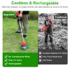 Cordless Grass Trimmer Rechargeable Weed Cutter With 2 Alloy Saw Blades 2 Alloy Blades 10 Plastic Blades 2 Rechargeable Batteries