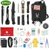 Emergency Survival Kit Survival Gear Equipment & First Aid Supplies Kit 47Pcs For Hunting Camping Outdoor Adventure Gardening ETC.