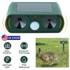 Ultrasonic Animal Repeller Solar Powered Motion Sensor Repellent Ipx4 Waterproof Outdoor For Farm Garden Yard Repelling Deer Raccoon Cat Dog Rabbit Sq