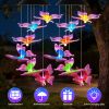 Solar Butterfly 7 Color Changing Wind Chimes For Outside 2Pack Ipx4 Waterproof Outdoor Garden Yard Decor Porch