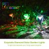 Outdoor Solar Diamond Led Lights 4Pcs 7-Color Changing Ip65 Waterproof Pathway Stake Decorative Lamp For Garden Patio Yard Walkway