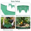 Planting Grow Rings 6Pcs 10In Adjustable For Outdoor Plants Interlocking Pp Plant Protection Rings With Hand Shovel Deep Watering Plant Guards