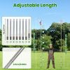 2-In-1 Pole Saw & Fruit Picker With 1.3-9.6Ft Extendable Stainless Steel Pole Manual Tree Pruner With 65Mn Steel Blade Fruit Picking Basket