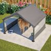Extra Large Outdoor Dog House Tent 4'X4'X3' Breathable Outdoor Enclosure With 3-Sided Roll-Up Mesh Windows Ground Stakes Storage Bag For Critters