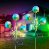 Dandelion Solar Light 36led Beads 2 Pcs Outdoor Garden Lawn Pathway Landscape Stake Lamp Colorful Ornamental Light