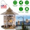 Hanging Outdoor Wild Bird Gazebo Feeder Large Capacity 6 Feeder Ports For Garden Patio Yard Park Weatherproof Easy To Refill