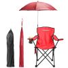 Camping Chair Lightweight Foldable Outdoor Chair With Cup Holder Detachable Sun Canopy Carrying Bag 330Lbs Max Load Backyard Garden Garages