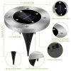 Solar Ground Light Waterproof Buried In-Ground Path Deck Lawn Patio Light 4Led