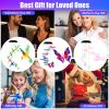 Solar Hummingbird Butterfly Dragonfly Wind Chimes 3Pack 7 Color Changing Wind Chime For Outside Waterproof Garden Yard Decor