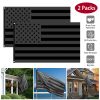 All Black American Flag 3X5Ft Uv Protection Black USA Flag Double Side Printing Fade Resistant with Brass Grommets NO QUARTER