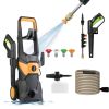 Electric High Pressure Portable Washer Cleaning Machine 4200Psi 1.85Gpm 1800W Power Washer With Spray Gun 4 Nozzles Foam Cannon Holders