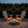Outdoor Folding Hemlock Wood Adirondack Chairs With Pre-Assembled Backrest 2pcs 220 Lbs Capacity Patio Chairs Garden Backyard Porch Deck Fire