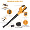 Cordless Leaf Blower Handheld Battery Powered Air Blower Max 124Mph 300Cfm With 2 Adjustable Speeds 2Pcs 18V 2000Ma Battery And Charger