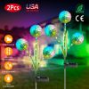 Dandelion Solar Light 36led Beads 2 Pcs Outdoor Garden Lawn Pathway Landscape Stake Lamp Colorful Ornamental Light