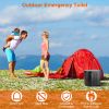 Portable Foldable Emergency Toilet Porta Potty For Car Travel Camping Boating Hiking Emergencies Outside Cleanable with Lid Carry Bag Garbage Bags