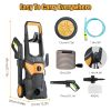 Electric High Pressure Portable Washer Cleaning Machine 4200Psi 1.85Gpm 1800W Power Washer With Spray Gun 4 Nozzles Foam Cannon Holders
