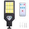 Solar Wall Light Outdoor 9 Cob Beads Pir Motion Sensor Remote Control Wireless Lamps Ip45 Waterproof Lighting For Garage Front Door Garden Pathway