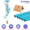 Solar Hummingbird Wind Chime With Aluminum Tubes 7 Color Changing Wind Chime For Outside Ip44 Waterproof Outdoor Garden Yard Decor