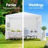 Outdoor Waterproof Canopy Gazebo Patio Party Tent with 4 Window Sidewalls, 2 Zipper Walls 20′L × 10′W × 8.2′H Wedding Backyard Event ETC.