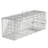 Humane Live Animal Catch Release Cage Collapsible Galvanized Wire For Cats Rodents Raccoons Beavers Groundhogs Foxes Armadillos