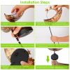 Solar Powered Moon Star Lamp Ip54 Waterproof Decorative Lamp Crackle Glass Globe Stake Iron Lights For Garden Lawn Yard Driveway