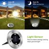 Solar Ground Light Waterproof Buried In-Ground Path Deck Lawn Patio Light 4Led