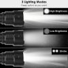 Led Rechargeable Flashlight Zoomable Aluminum Alloy Flashlight Torch W/High Low Strobe Night Light For Night Walking Adventure Searching