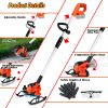 Cordless Grass Trimmer With Wheels 2Pcs 3.0Ah Batteries Rechargeable 3 Types Of Blades Head Angle Adjustable Lightweight