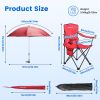 Camping Chair Lightweight Foldable Outdoor Chair With Cup Holder Detachable Sun Canopy Carrying Bag 330Lbs Max Load Backyard Garden Garages