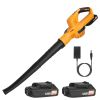 Cordless Leaf Blower Handheld Battery Powered Air Blower Max 124Mph 300Cfm With 2 Adjustable Speeds 2Pcs 18V 2000Ma Battery And Charger