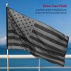 All Black American Flag 3X5Ft Uv Protection Black USA Flag Double Side Printing Fade Resistant with Brass Grommets NO QUARTER