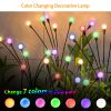 Solar Firefly Swaying Decorative Lights 2Pcs Ip65 Waterproof Pathway Landscape Patio Yard Night Light