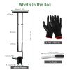 Gardening Bulb Transplanter Long Handle Tool 5 In 1 with Gloves Brush Serrated Base Dual Pedal Digging Holes To Plant Spring Flowers & Plants