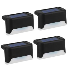 Solar Powered Led Outdoor Lights Ip55 Waterproof Dusk To Dawn Sensor Fence Lamps For Stairs Yard Railing Gardening