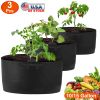 Plant Grow Bags 3 Pack Planter Bags Breathable Planting Fabric Pots 15 Gal Potato Vegetable