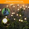 Solar Firefly Swaying Decorative Lights 2Pcs Ip65 Waterproof Pathway Landscape Patio Yard Night Light