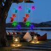 Solar Moon & Star 7 Color Changing Outside Wind Chimes 2Pack Ipx4 Waterproof Outdoor Garden Yard Decor Porch