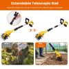 Cordless Garden Tiller Cultivator With 20V Rechargeable Battery 3.93In Width 6.69In Depth 250Rpm Max For Garden Yard Farm Lawn